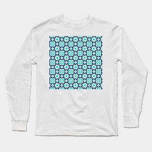 Blue abstract pattern background Long Sleeve T-Shirt